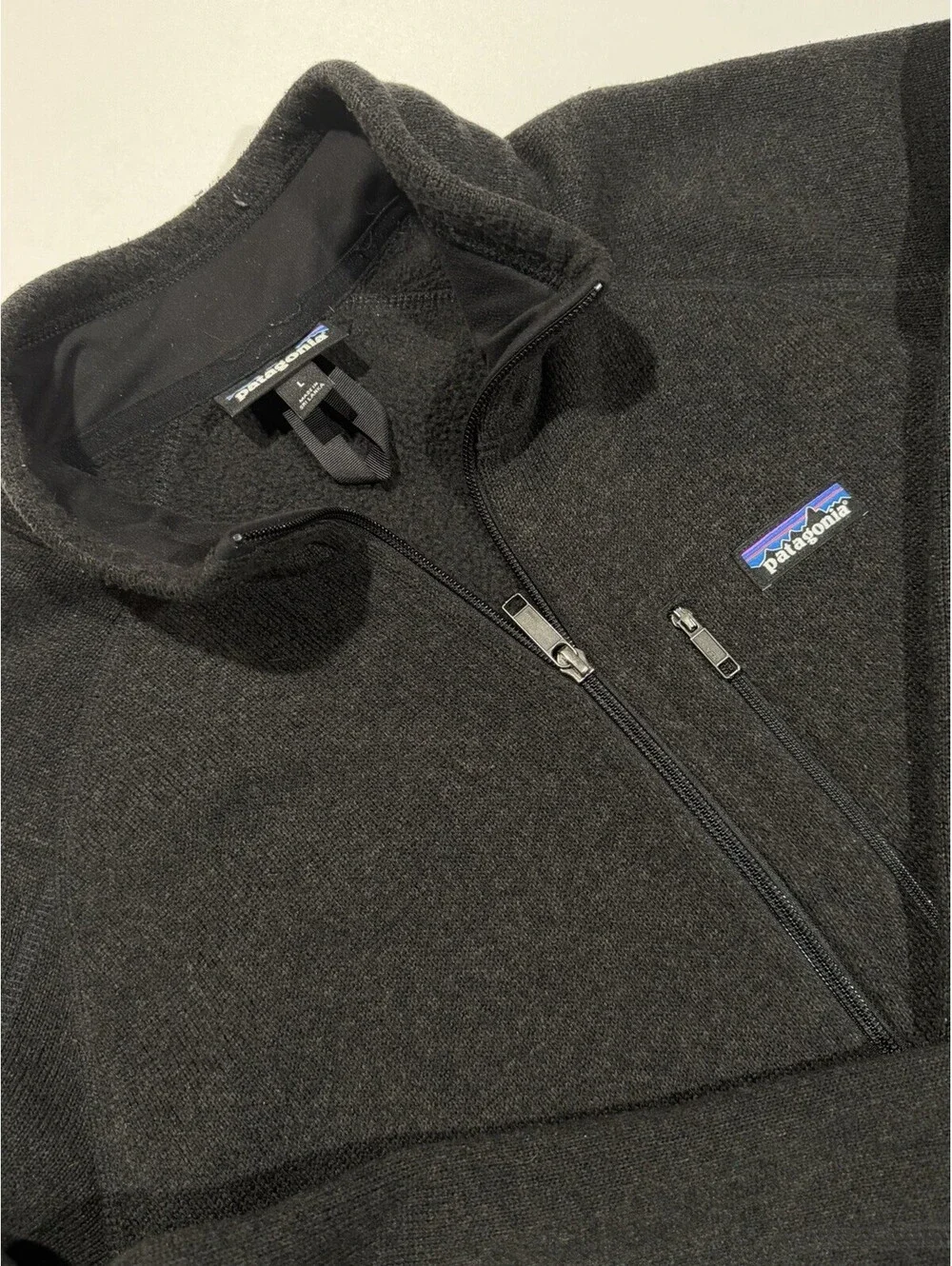 Patagonia Better Sweater Jacket Mens L Black Fleece Full Zip Outdoor Casual